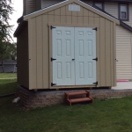 Shed was delivered complete and placed on slab